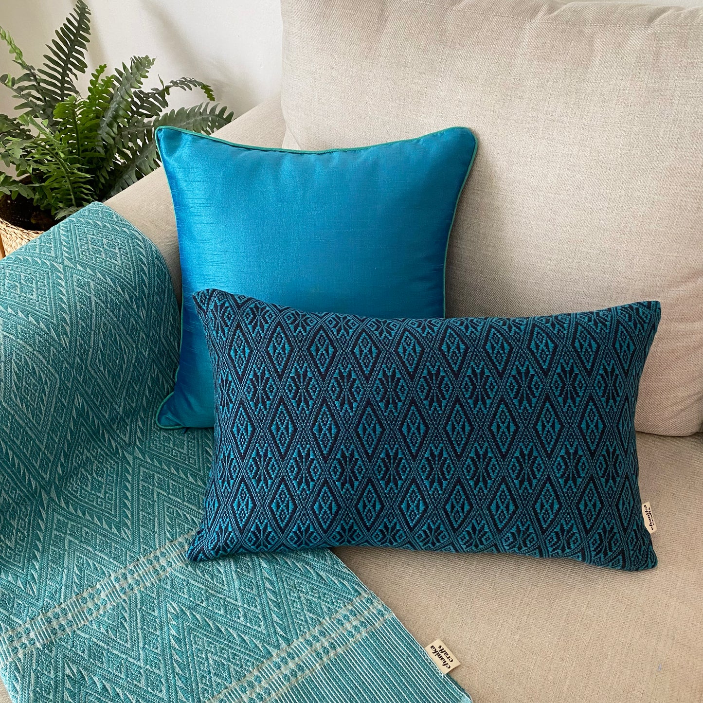 Khit Blue Pillow Case