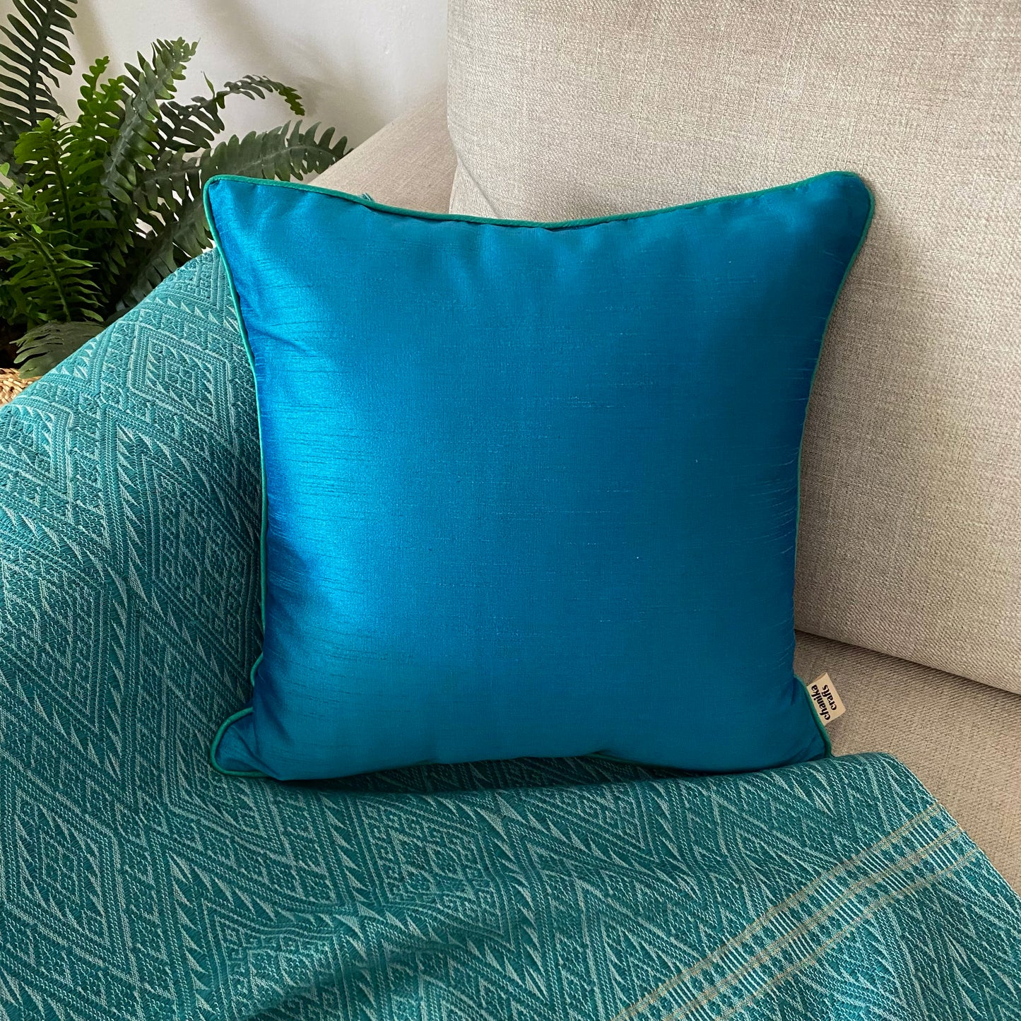 Silk Pillow case - Blue