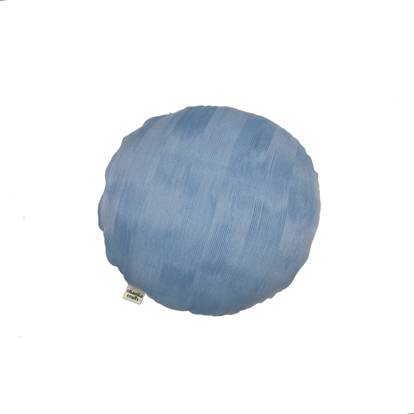 Abstract Blue Round Pillow